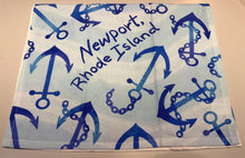 Load image into Gallery viewer, Newport, Rhode Island Anchor Tea Towel