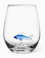 Load image into Gallery viewer, Shark Icon Stemless Wine Glass