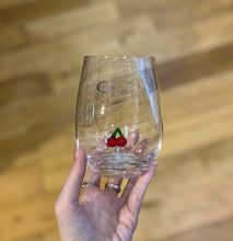 Load image into Gallery viewer, Cherry Icon Stemless Wine Glass
