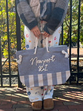 Load image into Gallery viewer, Classic Coastal Rope-Handle Newport, RI Tote
